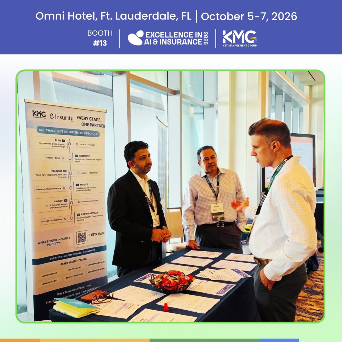 KeyMgmntGrp's tweet photo. 👉 𝐕𝐢𝐬𝐢𝐭 𝐮𝐬: https://t.co/HtCn0jP7l3.
A great start to Insurity's Excellence in AI & Insurance 2026. At Booth #13, we’re discussing how insurers can modernize core systems, connect data & digital experiences, and bring greater intelligence to their operations.
#KMG #AI https://t.co/LsaIki8VqV