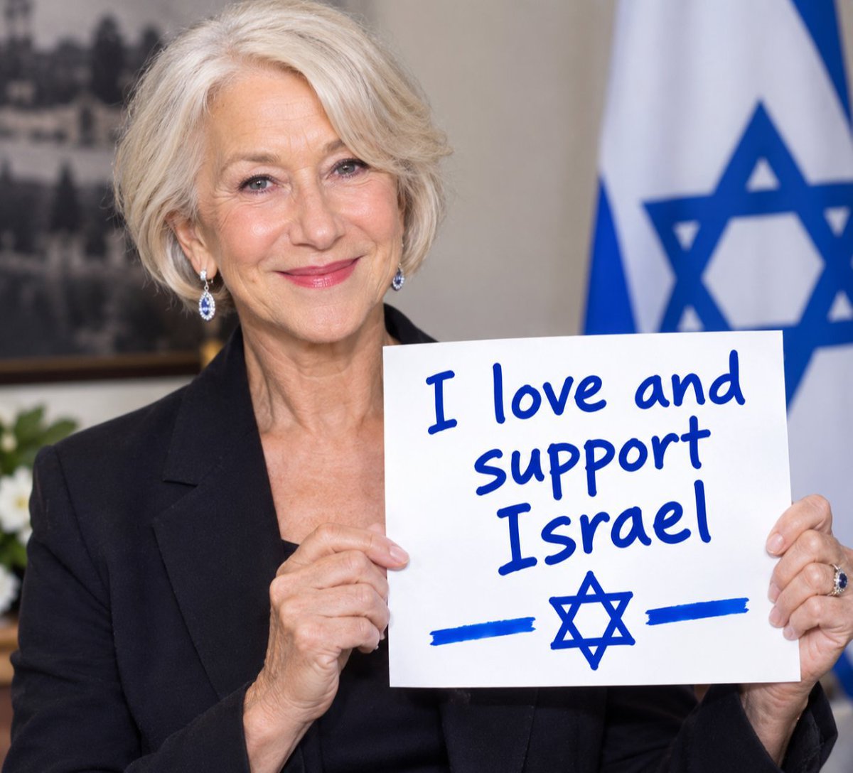 IDFHannah's tweet photo. ‼️
Sixty years. Not a trend, not a hashtag.
Helen Mirren volunteered on a kibbutz in
1967, played Golda Meir, refused every
boycott, and never took a word back.
She's not Jewish.

She just knows right from wrong.

Who's your favorite non-Jewish friend of
Israel?

Name one.
‼️ https://t.co/gWOXPKqYOL