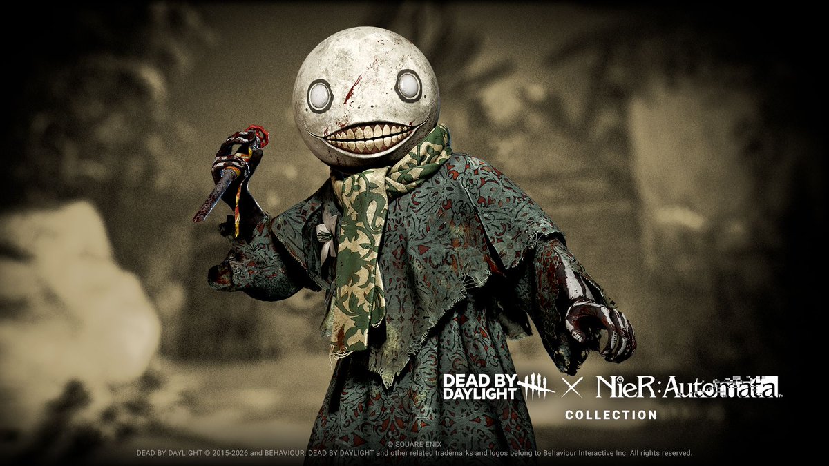 dvveet's tweet photo. DEAD BY DAYLIGHT x NieR: Automata -

2B (Legendary for Feng Min)
A2 (Legendary for Yui Kimura)
Emil (Cosplay for The Legion) https://t.co/ZRe5VmiiPR