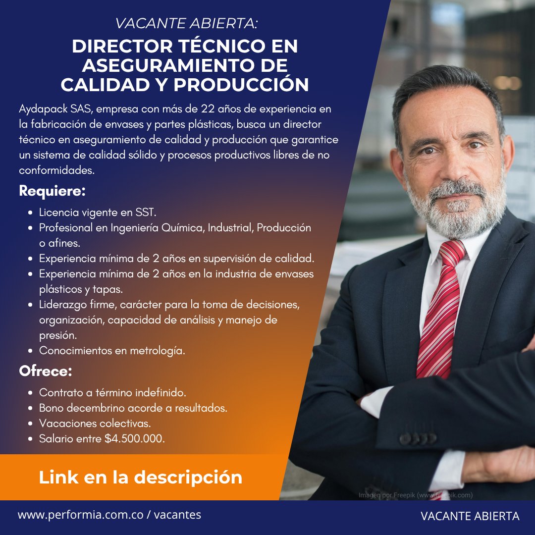 Performia_Col's tweet photo. ¿Tienes experiencia como líder técnico en aseguramiento de calidad y producción? Aplica aquí: https://t.co/0cjS2zT4dq
#director #técnico #aseguramiento #calidad #producción #trabajosihay #bogota https://t.co/uuI7lTUVrh