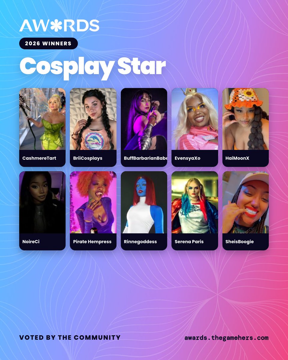 EvensyaXo's tweet photo. WE DID IT JOE! Shoutout to everyone who voted and all the winners 💗🎊🎉 #gameherawards https://t.co/fXeXhpWWRL