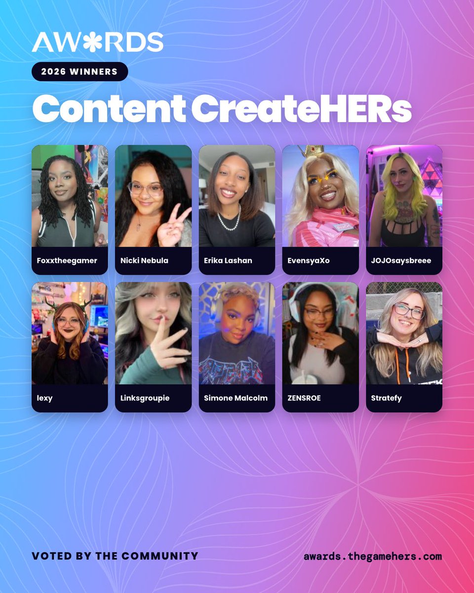 EvensyaXo's tweet photo. WE DID IT JOE! Shoutout to everyone who voted and all the winners 💗🎊🎉 #gameherawards https://t.co/fXeXhpWWRL