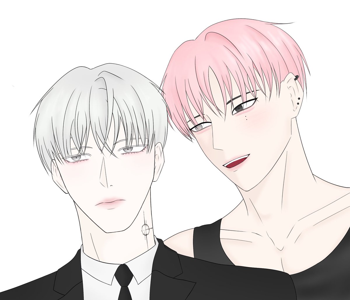 sudd6tvi's tweet photo. 자캐 얼굴 변천사(?) 뭐지 머리색 진해졋어 https://t.co/1DcPsFOsn3
