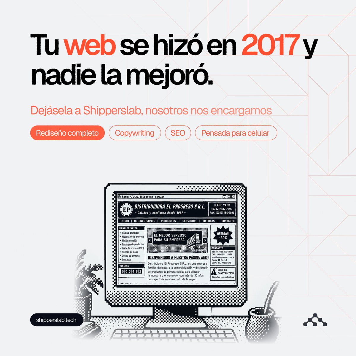 theshipperslab's tweet photo. Dejá que ShippersLab rediseñe tu web para que te encuentren más y mejor.

Si no sabés por dónde empezar, escribinos ☎️ https://t.co/EmQLE1lRqy