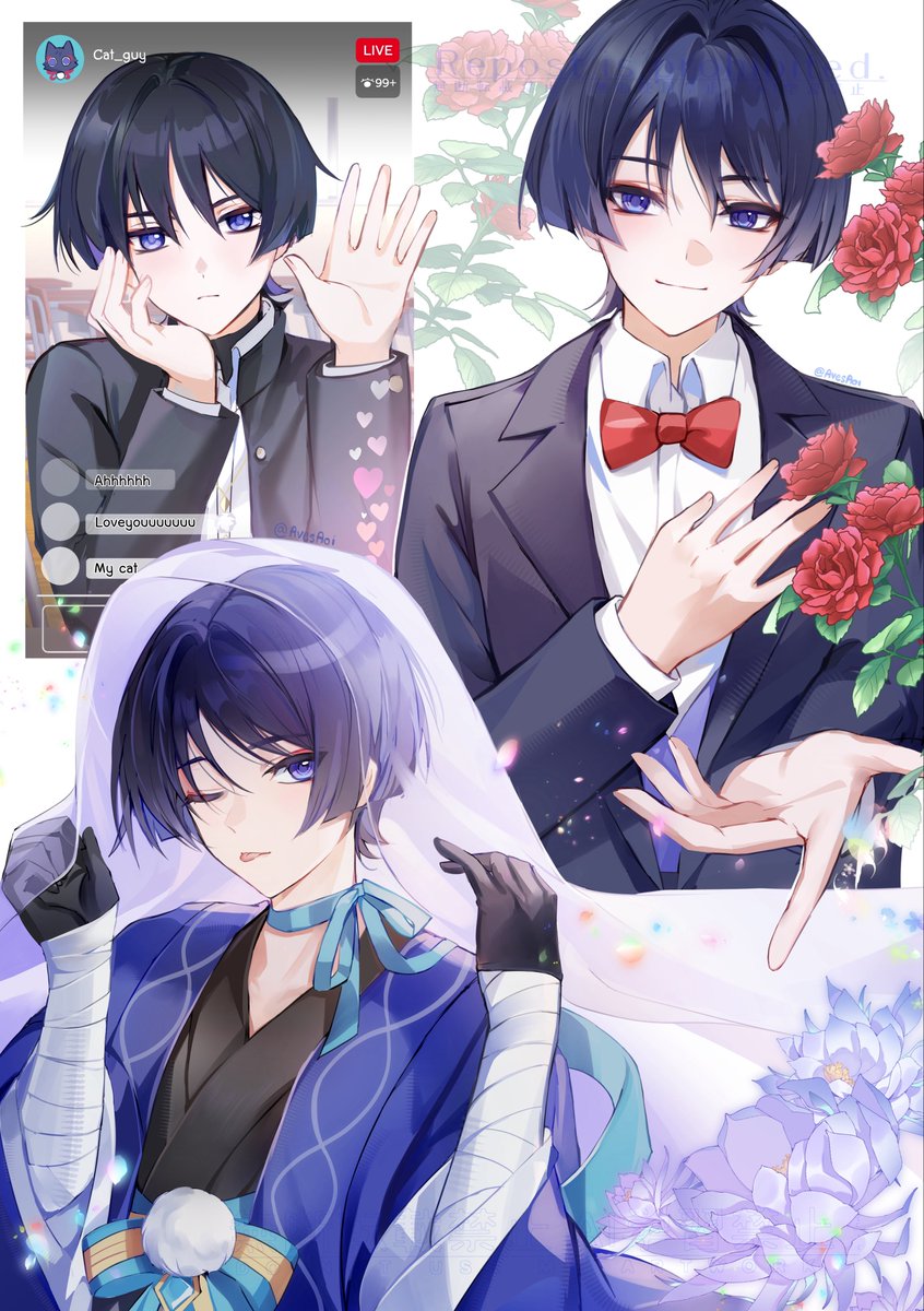 avesaoi's tweet photo. Boy friend material AU : the cat guy 😤💓🐈‍⬛ #wanderer #Genshinimpact #hoyofest https://t.co/QOiNcNu5B2