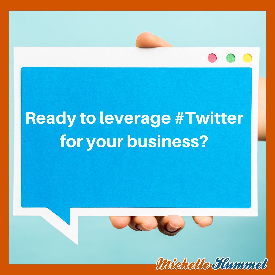 Michelle_Hummel's tweet photo. Learn how to leverage #Twitter for your business! With my training course, you'll get exclusive access to every tool and resource you need for success – saving you precious time and money. Sign up today! https://t.co/SzhzaoBnBx #smb #biztips #digitalmarketing #entrepreneur https://t.co/ftT93zEJzD