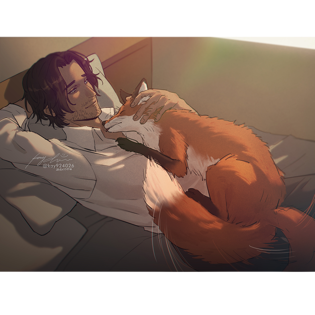 kay924026's tweet photo. Yawn🥱🦊 #LuisSerra https://t.co/YFPqvKWtaU