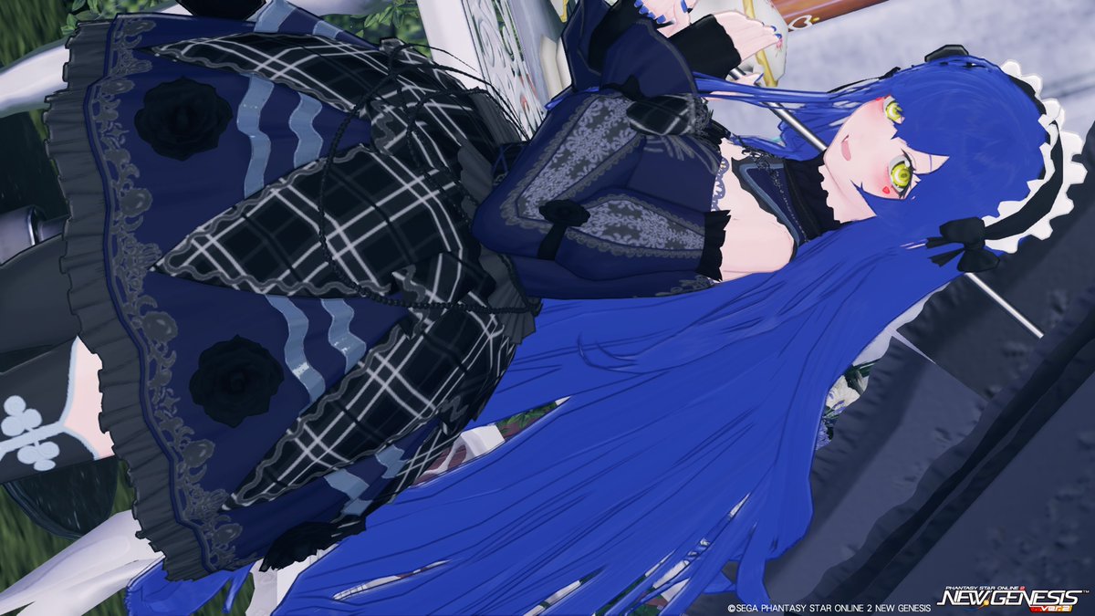 AoEHit0's tweet photo. 不定期今日のss
最近身内で流行りのゴスロリ系
#PSO2NGS_SS 
#メンテの日なのでssを貼る https://t.co/kleWMtgai6