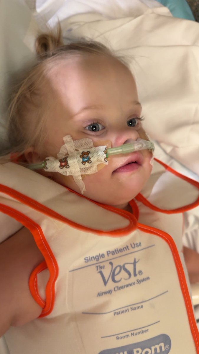 AmazonAzure's tweet photo. 8 days in the hospital and Izzy is ready to break out!! Double pneumonia hit her hard this time. They are working on getting more equipment for home so that we can try to prevent it in the future 🙏🏻 https://t.co/kfinjRhDnF