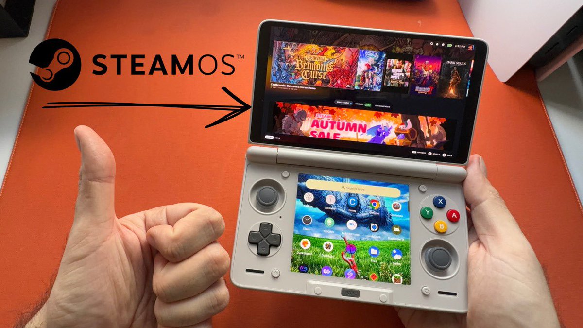 bencebicayicek's tweet photo. Yeni video: “SteamOS Deneyimi Android’e geldi!!!” Yayında 🥳

SteamOS deneyimini android cihazlarınızda kolayca deneyimleyebildiğiniz yeni bir yol çıktı geçenlerde, videoda hem merakınızı dindiriyorum hem de kurulumu anlatıyorum. Link mentte 👇🏼 https://t.co/Z7aNnSoTK1