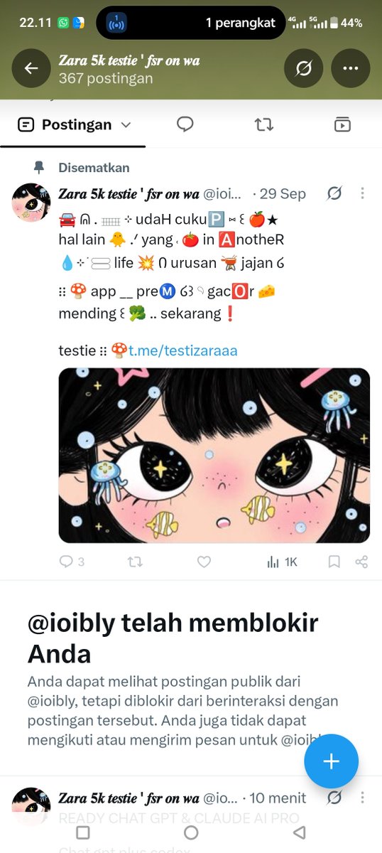 sparklincwinter's tweet photo. @ioibly Haha anjg diblokir kan kentut, gua tandain lu yak @ioibly https://t.co/WmbNOMgZtc