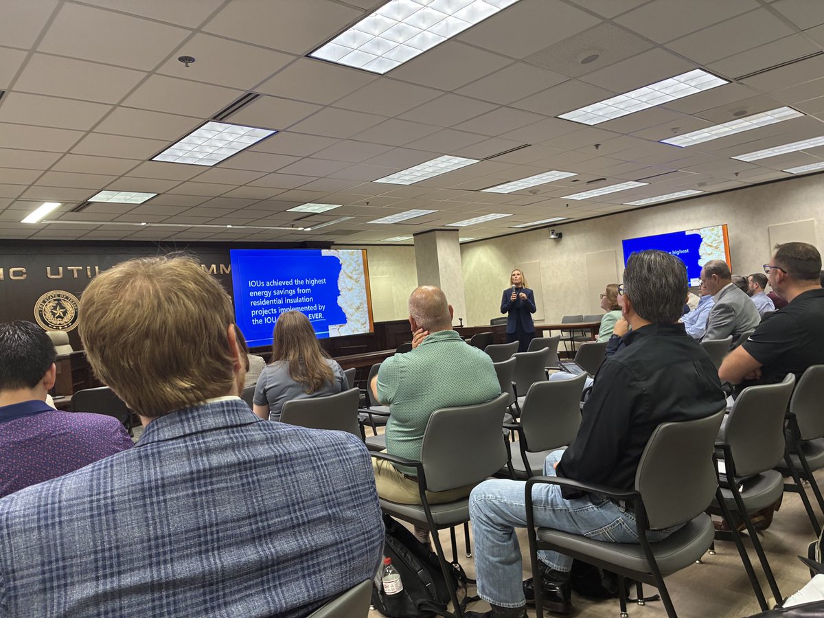 cyrustx's tweet photo. Excited to be at the biannual Emery Efficiency Forum at @PUCTX improvement happening though much of legislated goal still being met with load management and not true energy efficiency @RafaelAnchia @DrSchwertner @KingForTexas @NathanForTexas https://t.co/AEAwJClUED