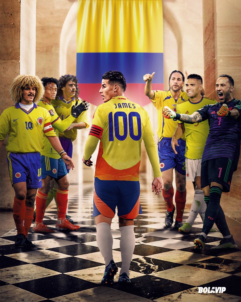 BolavipCo's tweet photo. 🇨🇴 𝐄𝐋 𝐂𝐋𝐔𝐁 𝐃𝐄 𝐋𝐎𝐒 𝟏𝟎𝟎:

➡️ James Rodríguez: 131
➡️ David Ospina: 131
➡️ Juan Guillermo Cuadrado: 116
➡️ Carlos Valderrama: 111
➡️ Radamel Falcao: 104
➡️ Mario Yepes: 102 
➡️ Leonel Álvarez: 101 https://t.co/8p91H48Ud7