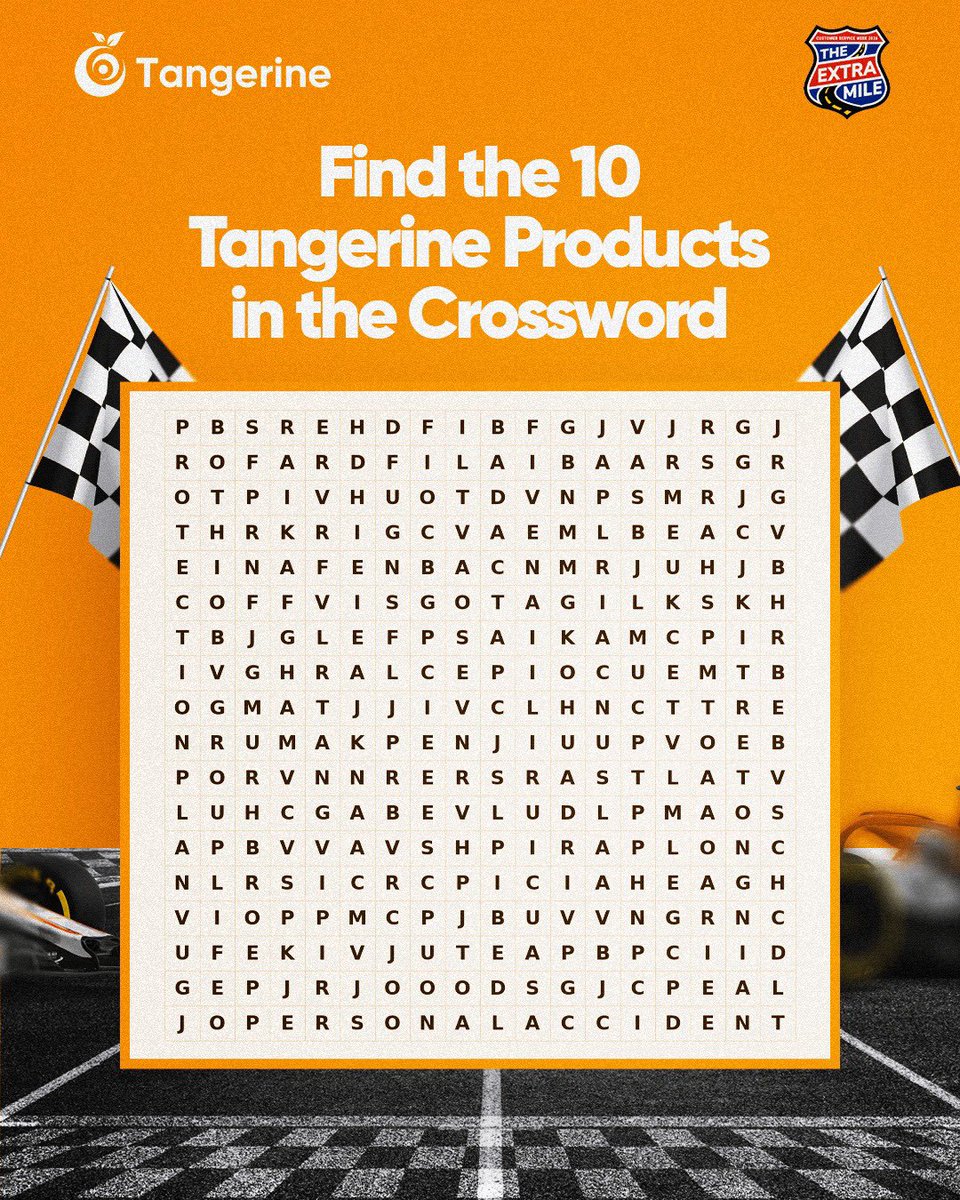 TangerinAfrica's tweet photo. Announcement! Announcement!

It’s giveaway O’clock.

Let’s celebrate Customer Service Week with some vouchers.
To win:

- list the 10 products in the puzzle and Drop your answers in the comments 
- Follow us across all social media platforms
- Tag 3 friends to participate
Cont… https://t.co/cKuXhVBZOZ