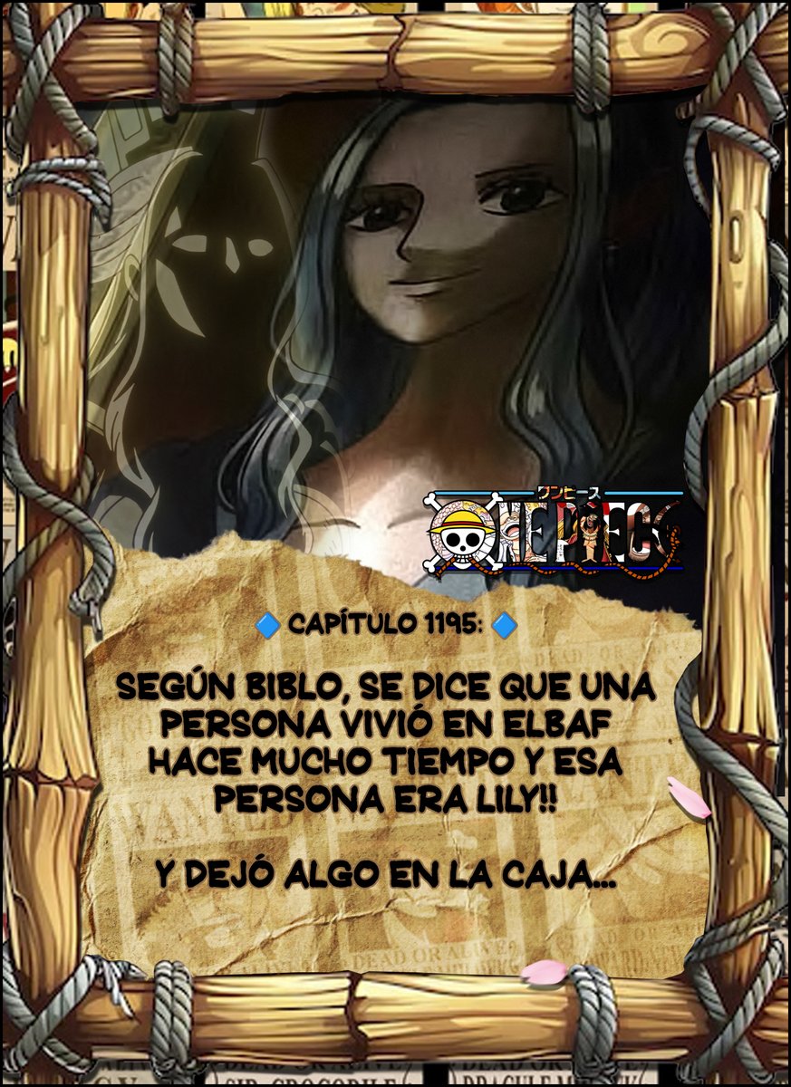 GSPLeaks's tweet photo. MAS DETALLES DEL #CAPÍTULO DE #ONEPIECE1195...

#ONEPIECE #SANJI #NefertariDLili #LILI #BIBLO #ELBAPH #SPOILERS #OP1195 https://t.co/CuRC9stasd
