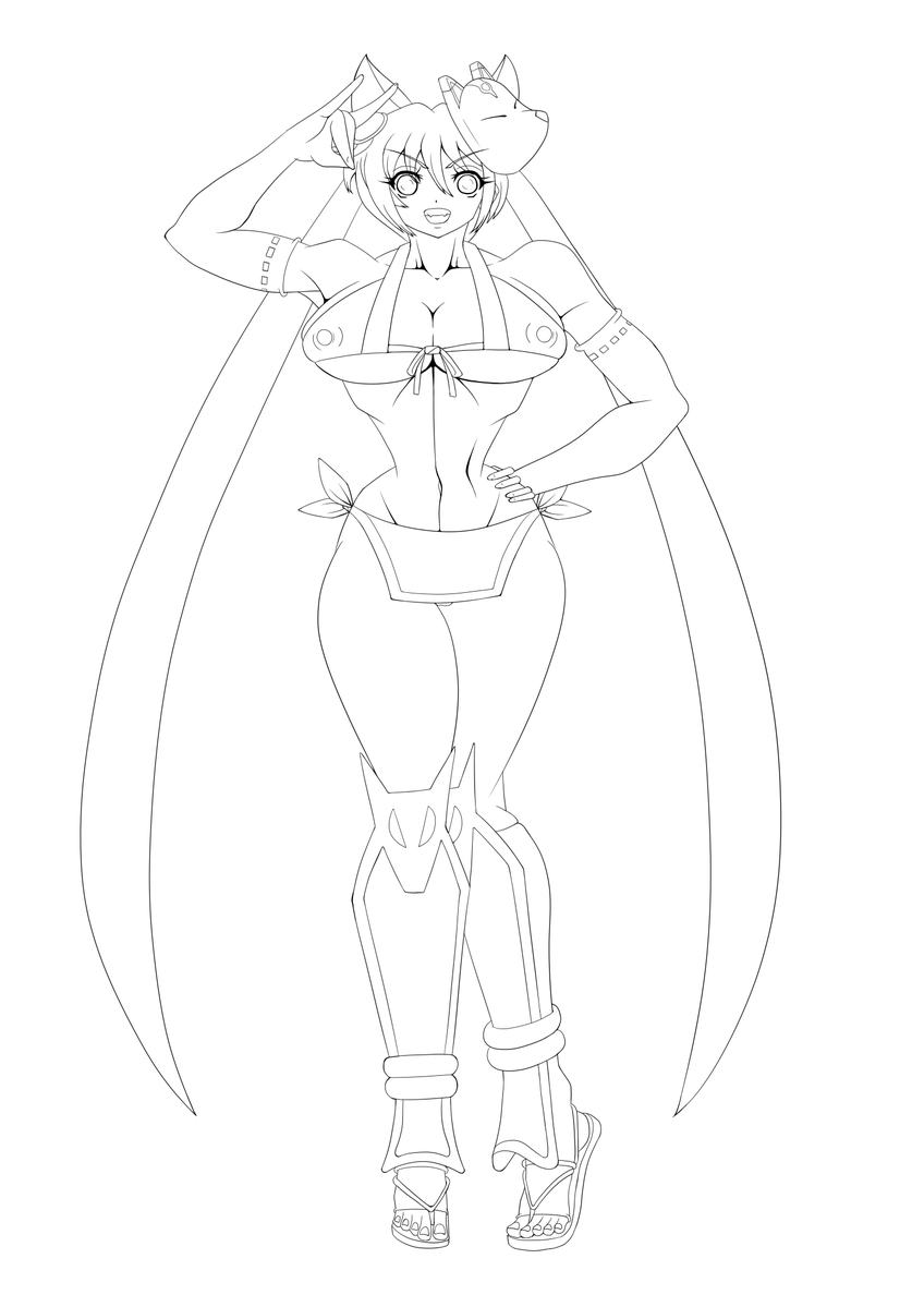 penyue_effects's tweet photo. 霧隠サブロー先生のヒメコちゃん描きたい欲が再発してしまった。
今回は立ち絵で、線画の途中まで描いた。
狐耳とか、伸びてる２本のよくわからないやつとか、ただの線になってたりしてるので、これを自然な形にブラッシュアップしたら色付けですかね。 https://t.co/56h3NkkOix