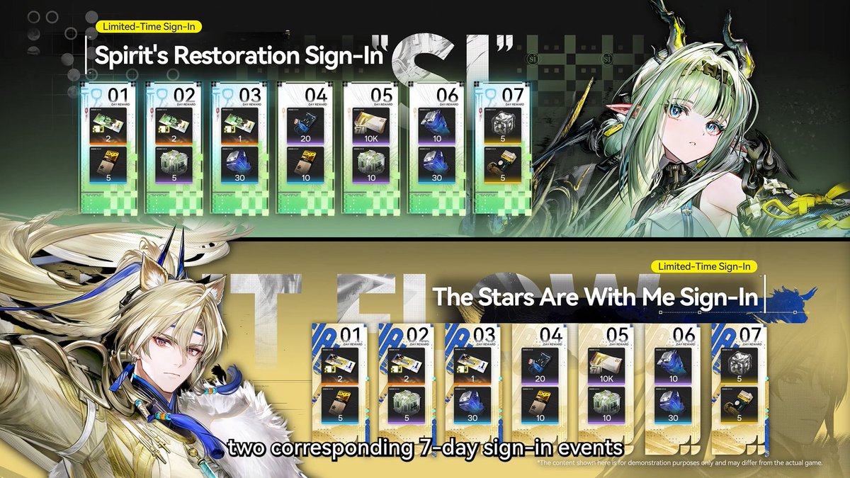 Blacksun0's tweet photo. 【⚡️กาชา Patch 1.6】
< ตู้ตามปกติหลังเปิด Ver. >
- 6 ✦ #Si (Support - น้ำแข็ง)
เข้าหลังเซิร์ฟเปิด - Nov 5, 2026
- 6 ✦ #ArgentFlow (Guard-ไฟฟ้า)
เข้า Nov 5, 2026 - จบ Ver.
.
< ตู้ RE - Factor Headhunting #1 >
เข้าหลัง Oct 29 - Nov 19 2026
- 6 ✦ #Tangtang & ตัวถาวร
#ArknightsEndfield #XERO_Calling