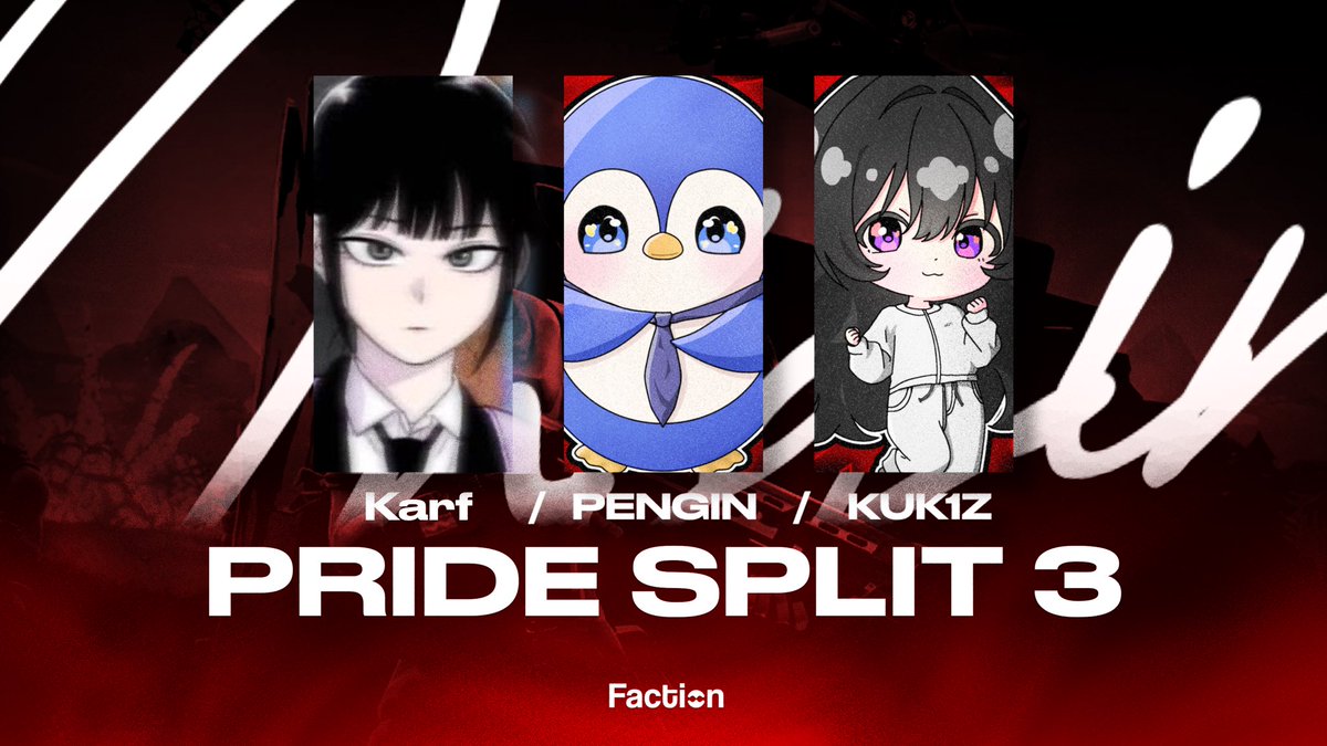 FactionOrigin's tweet photo. 【FCT Roster】
PRIDE LEAGUE 2026 SPLIT-3 SESSION 2

本日 19:00〜

・Karf (@karffnbr)
・Pengin (@fn_Pengin)
・kuk1Z (@kuk1Zfv)

#FactionWIN #PRIDE2026 https://t.co/uNP5BYLGl2