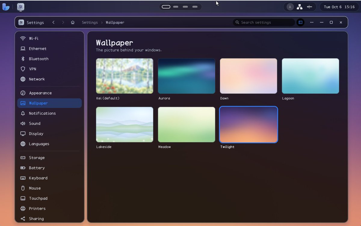 awe_morris's tweet photo. Dark mode for Keiland Touch Desktop #osdev https://t.co/LUcfQ0rKW5