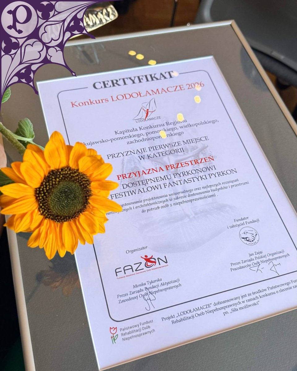 pyrkon's tweet photo. Festiwal Fantastyki Pyrkon laureatem konkursu Lodołamacze! 🤩

Akcja Dostępny Pyrkon została nagrodzona w regionalnym etapie konkursu Lodołamacze 2026 w kategorii „Przyjazna Przestrzeń”. 🏆

Dziękujemy za docenienie naszej pracy! 🫡

#Pyrkon https://t.co/tV82ra9LvK