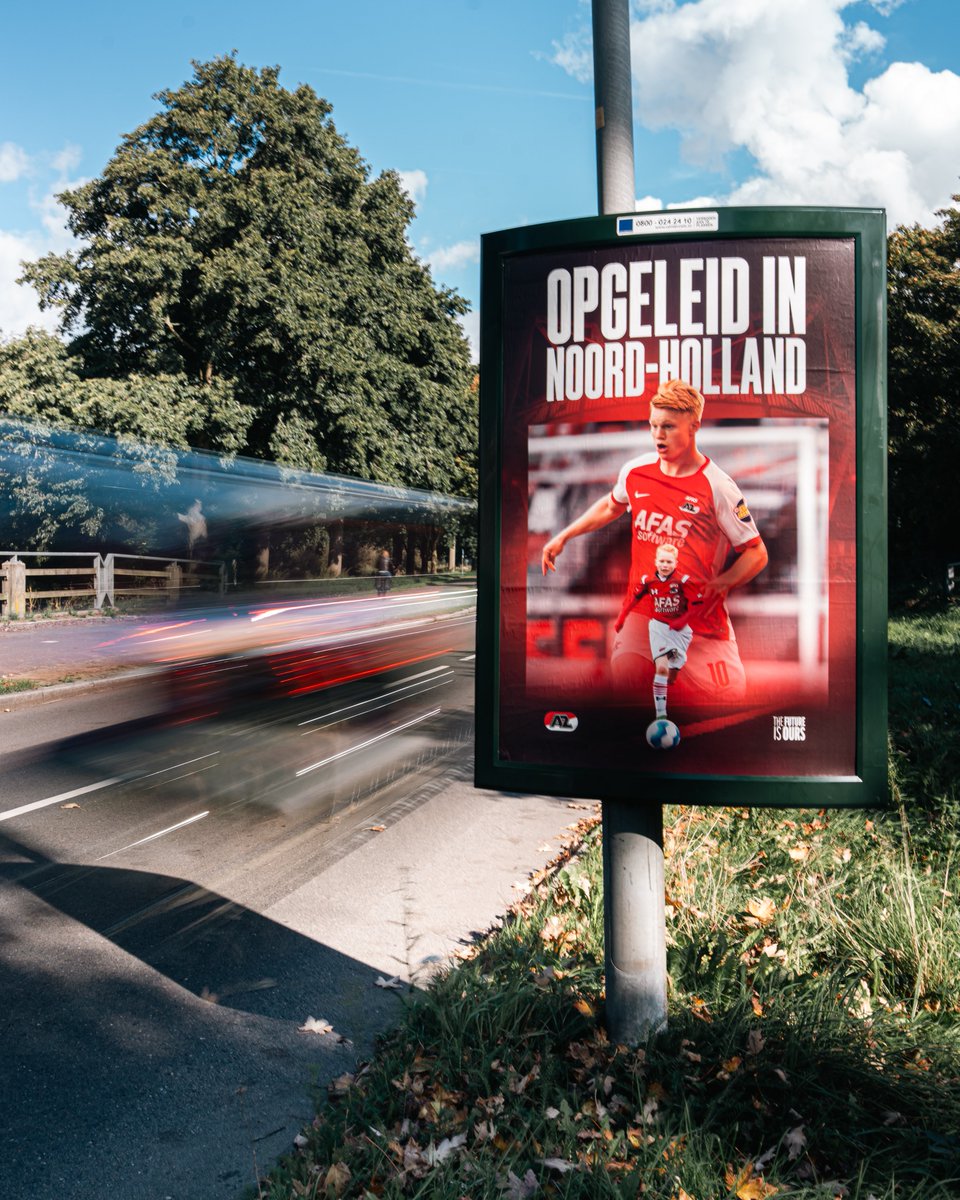 AZAlkmaar's tweet photo. 👀 Heb jij ze al gespot?

🏘️ Onze campagne 'Opgeleid in Noord-Holland' is zichtbaar in het straatbeeld. Een ode aan de regio waar talenten zich ontwikkelen, dromen najagen en doorgroeien naar AZ 1.

👉 Lees hier meer: https://t.co/Kbf0dY39BX

#AZAlkmaar #NoordHolland #TheFutureIsOurs