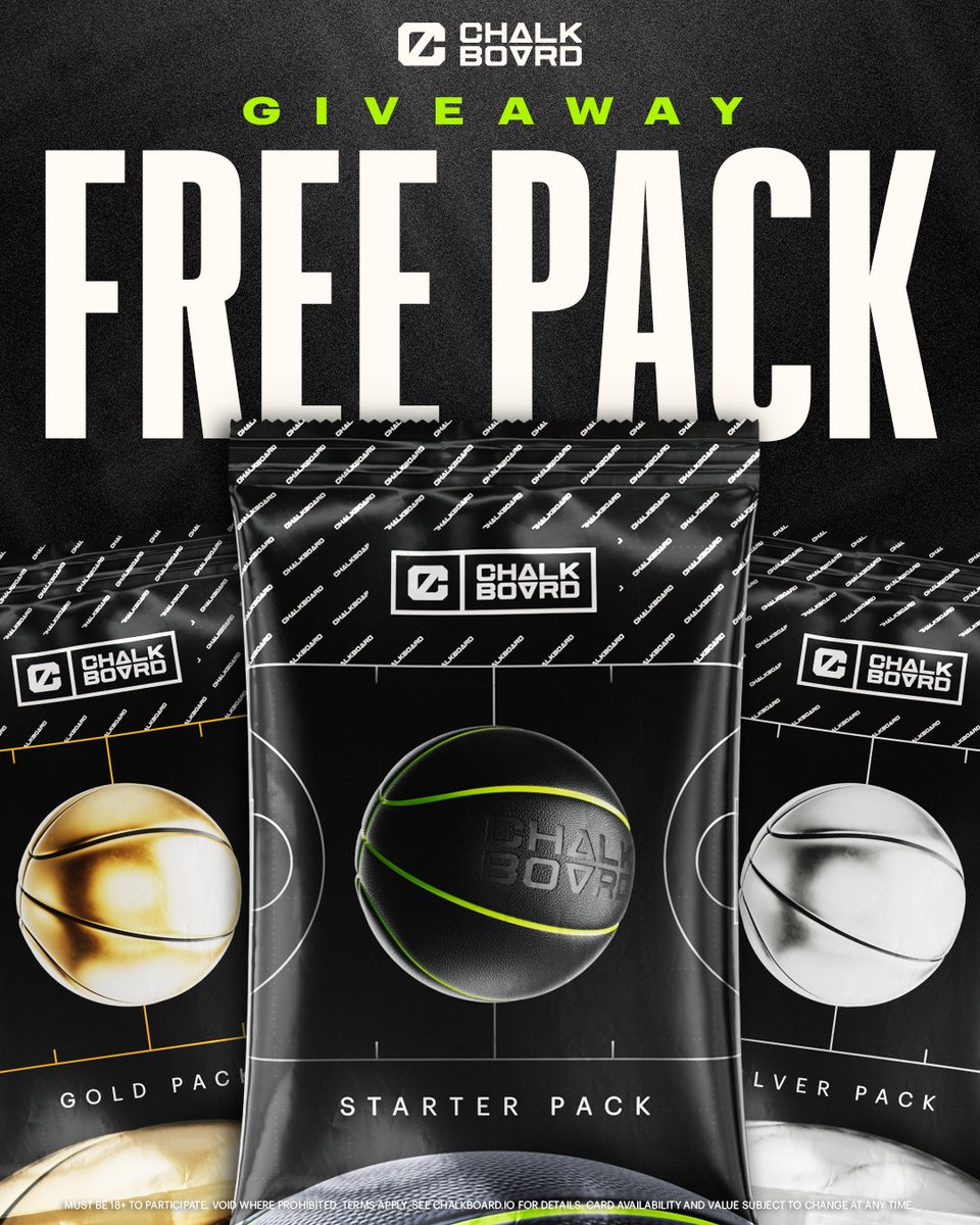 ChalkboardPulls's tweet photo. WHO NEEDS A PACK?!

Giving away 10 Pro Packs today! Just complete the following to enter:

- Like &amp; Repost
- Comment CB username
- Tag 3 friends who you would rip with https://t.co/nXwBQ74jqX
