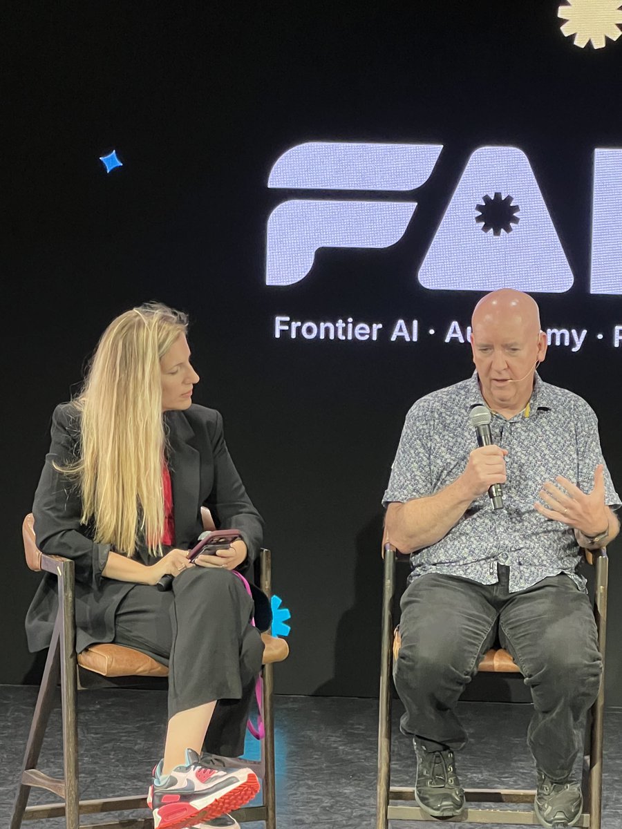 GuildAI's tweet photo. Yesterday, Guild co-founder & VP of Engineering @killianm took the stage at @Farrventures to deliver an important reminder about the limitations of AI for the enterprise. 

Transparency, reliability, and security continue to plague production deployments. 

One of his takeaways? Move toward determinism. Automate what's easy to verify. Use human judgement for what isn't.