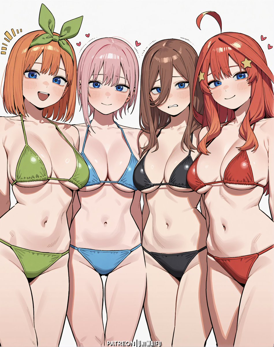 maximastertony's tweet photo. Yotsuba x Ichika x Miku x Itsuki Nakano | The Quintessential Quintuplets https://t.co/sdLWDJrHWj