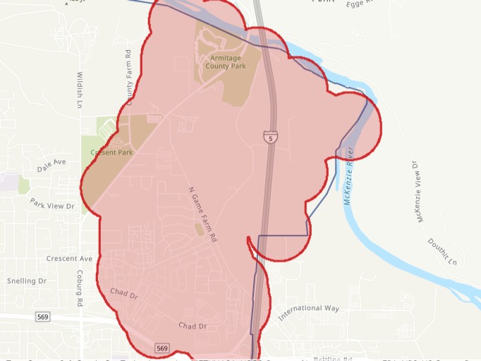 KVALnews's tweet photo. The Eugene Water and Electric Board (EWEB) is reporting an outage in the north Eugene area that has left 2,184 customers without power.
Read More: https://t.co/1hKcfp2ZgK
#LiveonKVAL #LocalNews #Eugene #EWEB #PowerOutage https://t.co/h78ToaGpmW