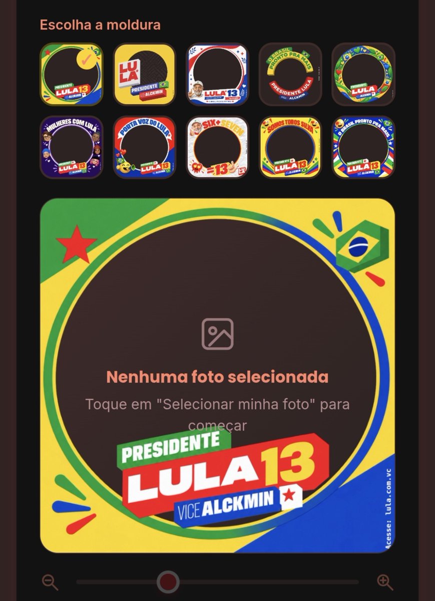 conexaorenaults's tweet photo. Renaults, primeira missão do 2° turno:
• Todo mundo colocando o twiboon do Lula na foto de perfil das redes sociais ✨
São vários modelos de moldura, participem!
📷:https://t.co/LldW67My89
SEGUNDO TURNO É LULA
#FandomsComLula
#RenaultsComLula https://t.co/8gFF2KHgWB