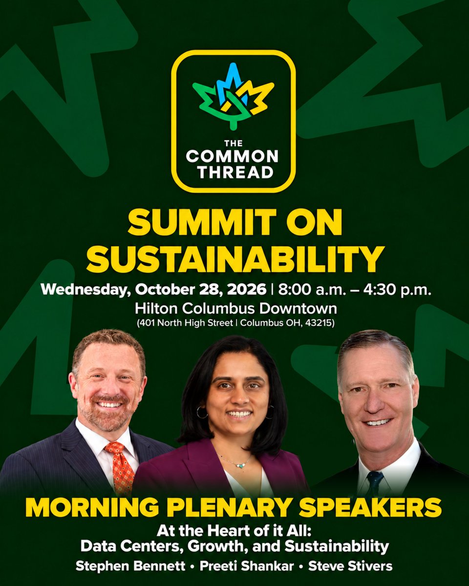 MORPC's tweet photo. Join us on Oct. 28 for the 2026 Summit on Sustainability! Hear from industry experts as they explore what’s fueling Central Ohio’s growth and what it means for our region, from energy and water to land use and economic development. Register today: https://t.co/nTLTdCh9EK https://t.co/IjDYjw8MNH