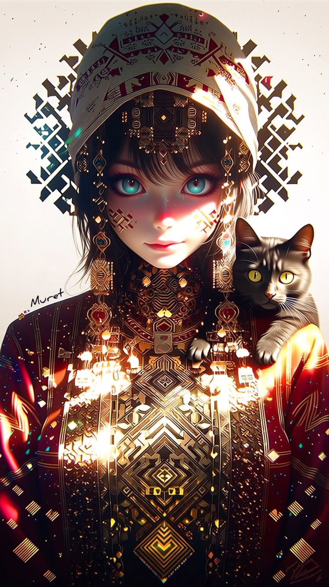 ArtMuret's tweet photo. 🔖srefコ－ド
--sref 1205446471

異国の少女と猫
srefチャレンジにゃ〜🐈‍⬛
#muretart #srefcode #AIart #AIイラスト https://t.co/volc9KsKQz