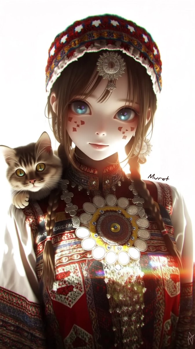 ArtMuret's tweet photo. 🔖srefコ－ド
--sref 1205446471

異国の少女と猫
srefチャレンジにゃ〜🐈‍⬛
#muretart #srefcode #AIart #AIイラスト https://t.co/volc9KsKQz