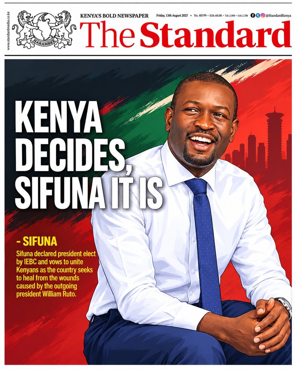 TEP_Supporter's tweet photo. BREAKING NEWS

13TH AUGUST 2027

SIFUNA THE 6TH https://t.co/GdYyLd7a0i