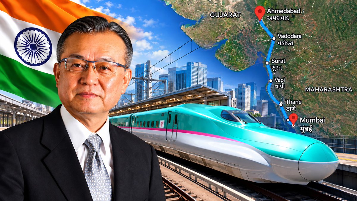 BharatTechIND's tweet photo. 🚨 India’s Bullet Train Project Not Delayed, “Even Japan Can’t Build a 500-km Line in 10 Years,” Says International High-Speed Rail Body Chief. https://t.co/hHCShO0nZu