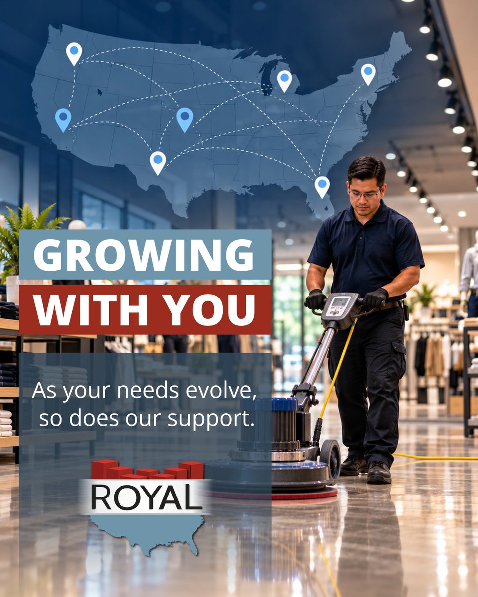 RoyalSolves's tweet photo. As your needs evolve, so does our support. From new locations to expanding programs, ROYAL is committed to growing alongside you and helping you achieve your goals.
#FacilitiesGrowth #PartnershipDriven #BuiltToScale https://t.co/OXHXkCXN4v