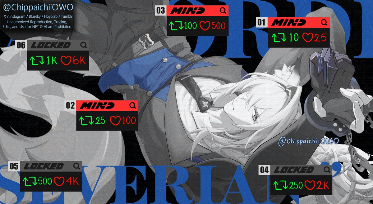 ChippaichiiOWO's tweet photo. Severian Mindscape Art Challenge

M3 namecard unlocked

Halfway to M6 😶‍🌫️

#Severian #ZenlessZoneZero‌ #zzzero https://t.co/nchnnR8iFx