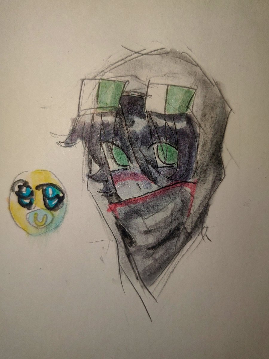 CrowEEG's tweet photo. 这两天画的，我懒得调滤镜了。明天画谁？#mcyt #fanart https://t.co/a7xTvHGLMr