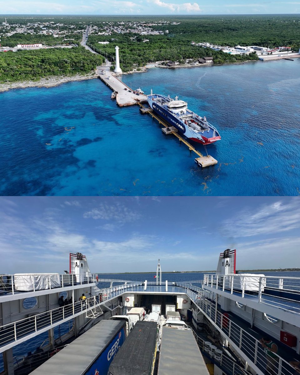TransCaribe's tweet photo. ✨ Así comienza tu aventura en Cozumel: embarca, relájate, disfruta el recorrido y prepárate para descubrir la isla🚢🚗🏝️ https://t.co/hvbTLM31LV