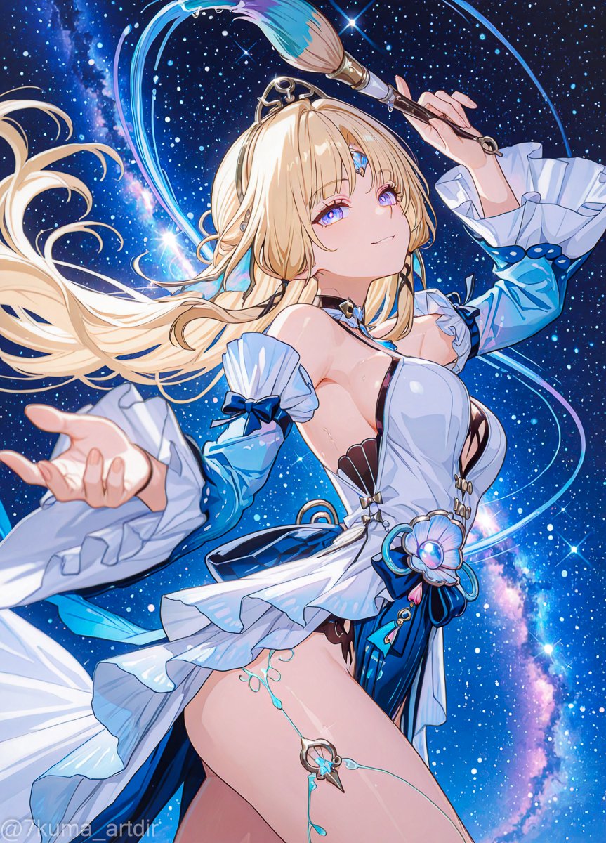 7kuma_artdir's tweet photo. 「ワタシが観察し ワタシが解析し ワタシが描かん——天地を絵巻に……」
※ファンアート 
#崩壊スターレイル #パール https://t.co/j5gZC5m3he