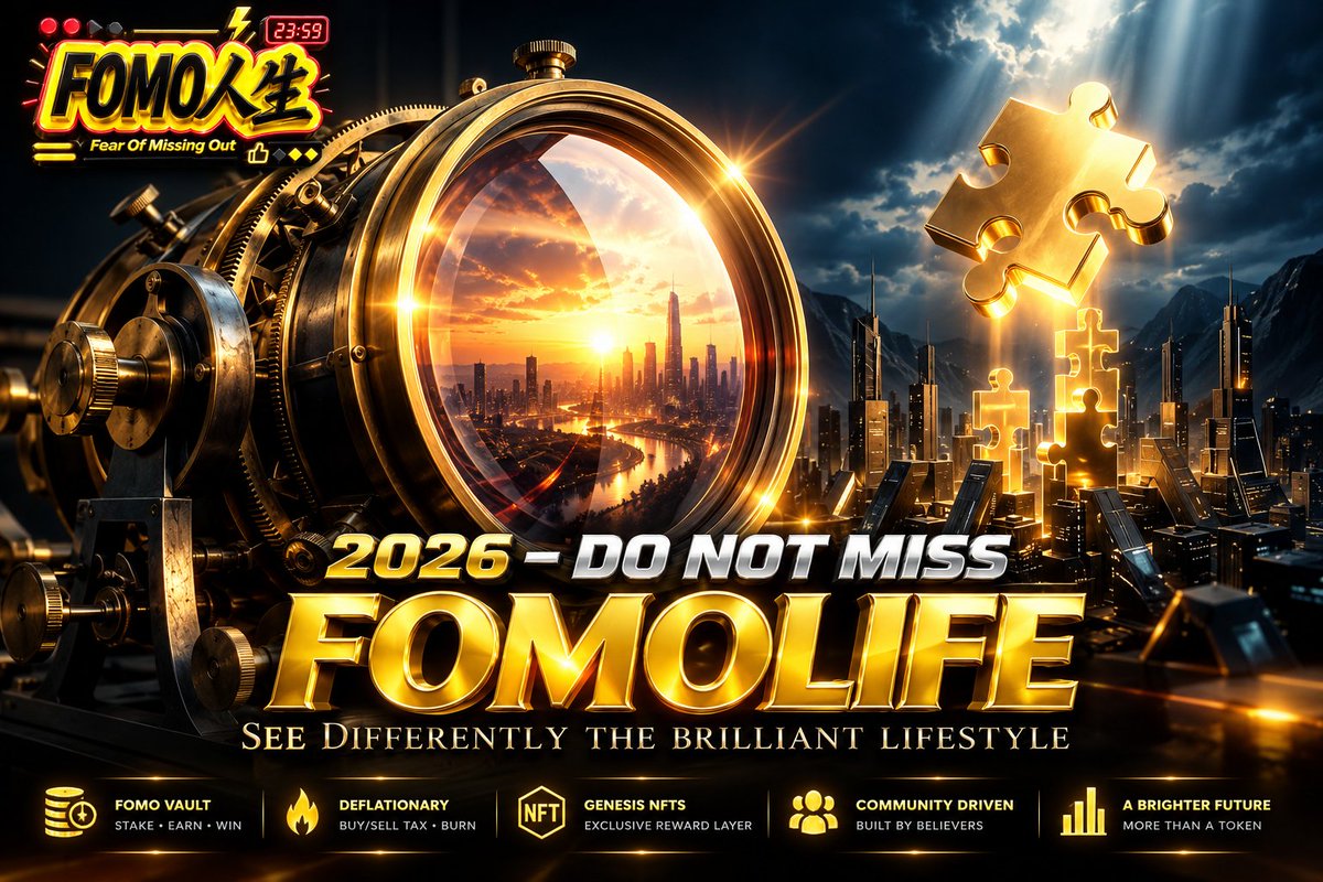 FomoLife_Eng's tweet photo. ❌ 2013 — You missed $BTC
❌ 2014 — You missed $DOGE
❌ 2015 — You missed $XRP
❌ 2016 — You missed $ETH
❌ 2017 — You missed $ADA
❌ 2018 — You missed $BNB
❌ 2021 — You missed $SHIB
❌ 2023 — You missed $PEPE
❌ 2024 — You missed $PENGU

✅ 2026 — Don’t miss $FOMOLIFE

FOMO Life has already shown what the community can build  reaching an ATH above $9M market cap while still being at an early stage.

But the real focus isn't chasing a number. It's consistency, dedication, and building a community that keeps showing up.

With the FOMO Vault, staking, reward layers, deflationary mechanics, Genesis NFTs, and a community-driven growth strategy, we're building for the long game.

The goal isn't to create one moment of hype.
The goal is to keep building until the market can't ignore us.

FOMOLIFE — The Brilliant Life.