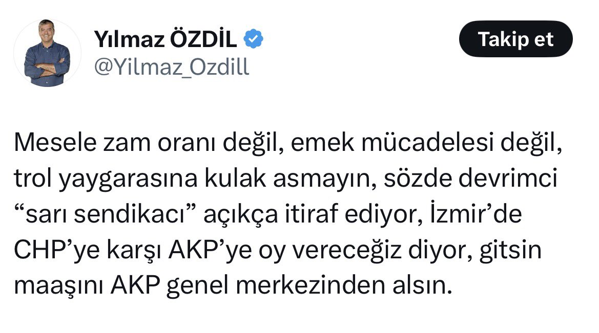 oncuonurrer's tweet photo. Yılmaz Özdil’in silmeyi unuttuğu tweetleri… Düne kadar işçilerin karşısında “başkanım başkanım” diye Cemil Tugay propagandası yapıyordun… Şimdi laga luga yapma. Cemil Tugay AKP’liliği resmi! Siz ise kaçak dövüşüyorsunuz:) Anlamazsın diye direkt yazayım. Sizin kafanız AKP. https://t.co/oMxGvFBtYg