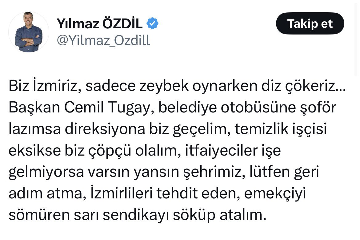 oncuonurrer's tweet photo. Yılmaz Özdil’in silmeyi unuttuğu tweetleri… Düne kadar işçilerin karşısında “başkanım başkanım” diye Cemil Tugay propagandası yapıyordun… Şimdi laga luga yapma. Cemil Tugay AKP’liliği resmi! Siz ise kaçak dövüşüyorsunuz:) Anlamazsın diye direkt yazayım. Sizin kafanız AKP. https://t.co/oMxGvFBtYg