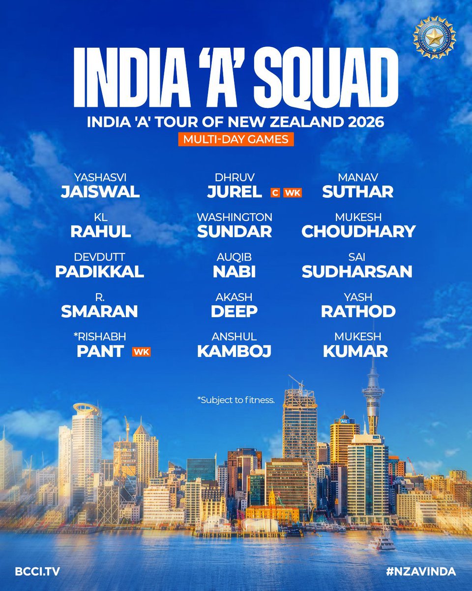 IN_DailyUpdates's tweet photo. 🚨 Important Announcement 🚨

#TeamIndia's T20I squad and India A squads for New Zealand tour announced 📝

#teamindia #bcci https://t.co/i7jBL4rsH2