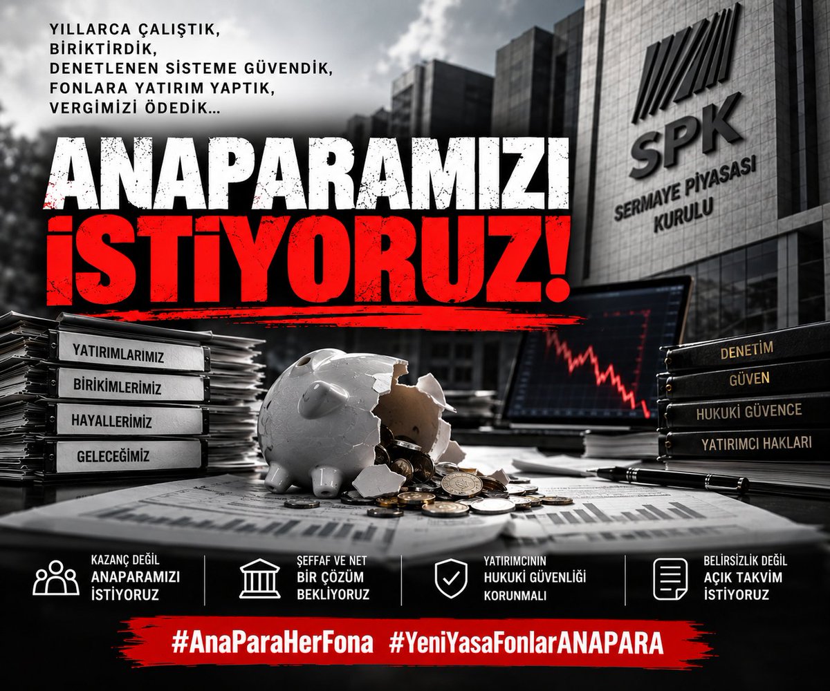 gnkarkar's tweet photo. @nedimbyh ANAPARAMIZ İÇİN ÇÖZÜM İSTİYORUZ!
#AnaParaHerFona #YeniYasaFonlarANAPARA https://t.co/6z8KY90ODk