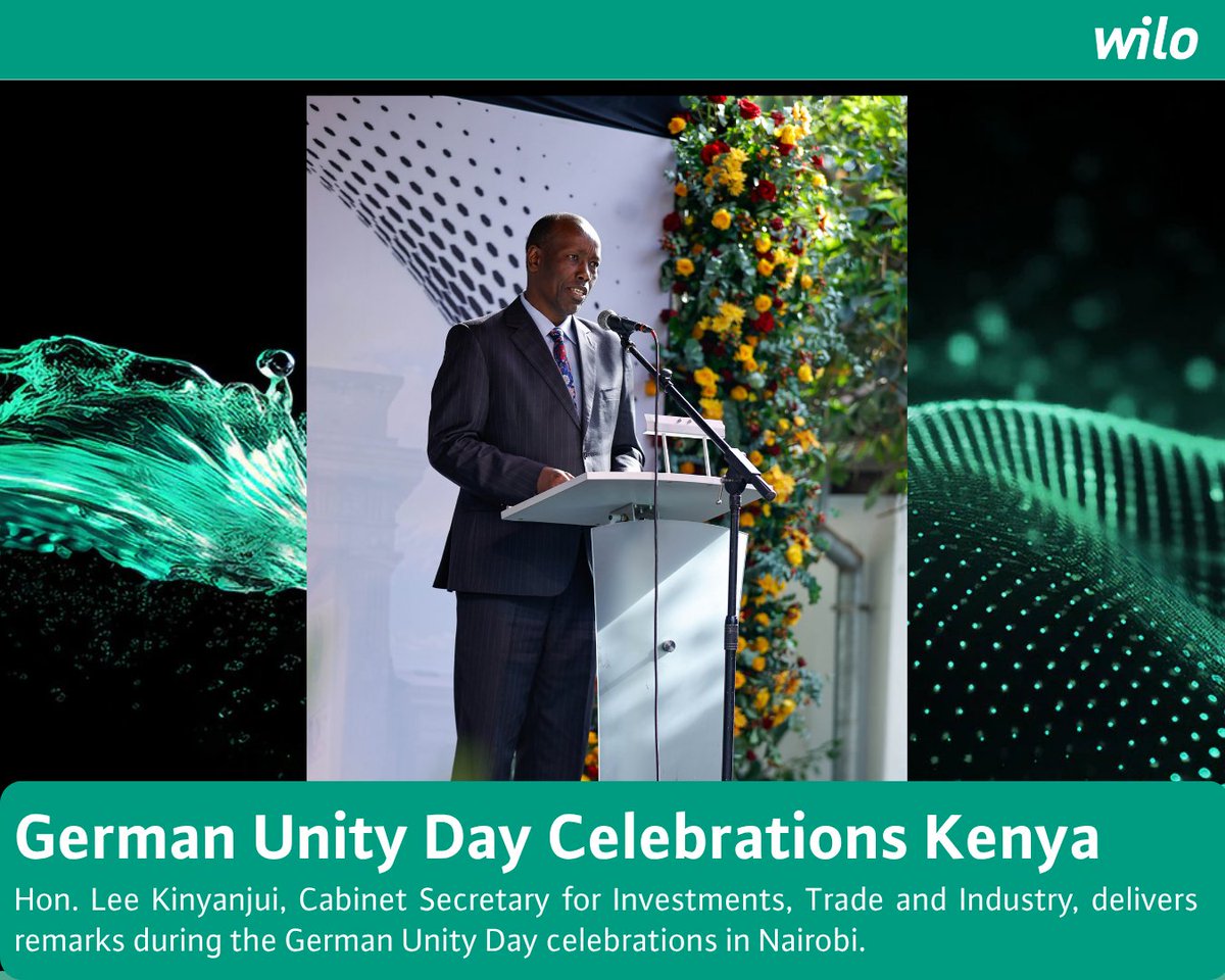 wiloeastafrica's tweet photo. WEA proud to participate in the German Unity Day celebrations, joining government, business, diplomatic, & development partners in celebrating the enduring friendship & continued partnership between Germany & Kenya.
#WiloEastAfrica #GermanyKenya #PartnershipsForProgress https://t.co/1GRPNvB2z1