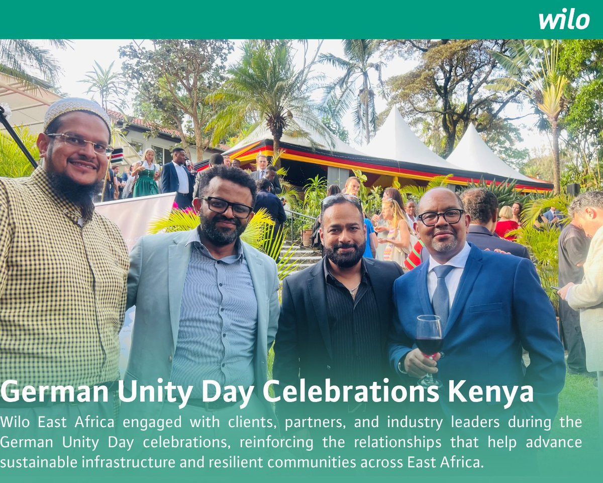 wiloeastafrica's tweet photo. WEA proud to participate in the German Unity Day celebrations, joining government, business, diplomatic, & development partners in celebrating the enduring friendship & continued partnership between Germany & Kenya.
#WiloEastAfrica #GermanyKenya #PartnershipsForProgress https://t.co/1GRPNvB2z1