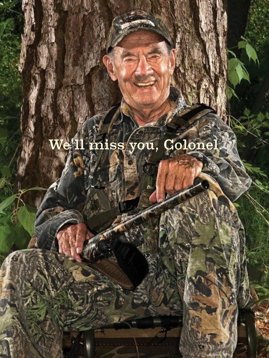FieldandStream's tweet photo. The turkey woods lost one of the very best. Col. Tom Kelly, author of “The Tenth Legion” and longtime Field &amp; Stream contributor, has died at 99. 

This spring, the gobblers will sound off without him. We’ll miss you, Colonel. https://t.co/EDT2l1TzSb