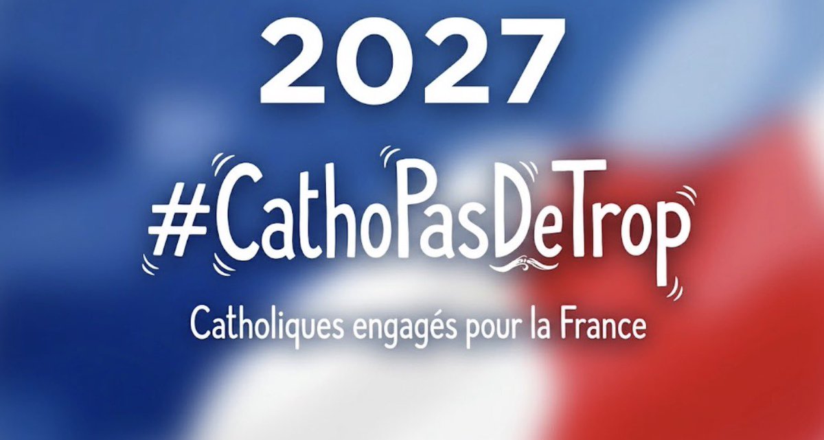 LeCatolico's tweet photo. 𝐏𝐫𝐞́𝐬𝐢𝐝𝐞𝐧𝐭𝐢𝐞𝐥𝐥𝐞 𝟐𝟎𝟐𝟕 : 𝐜𝐚𝐭𝐡𝐨𝐥𝐢𝐪𝐮𝐞𝐬, 𝐟𝐚𝐢𝐬𝐨𝐧𝐬-𝐧𝐨𝐮𝐬 𝐞𝐧𝐭𝐞𝐧𝐝𝐫𝐞 ! 

Nous sommes des millions de Français attachés à notre foi et à notre pays. Nous ne demandons aucun privilège, seulement le respect dû à tous.
Alors interrogeons chaque candidat : comment protégera-t-il nos églises ? Comment fera-t-il respecter la foi des catholiques ?

#CathoPasDeTrop !