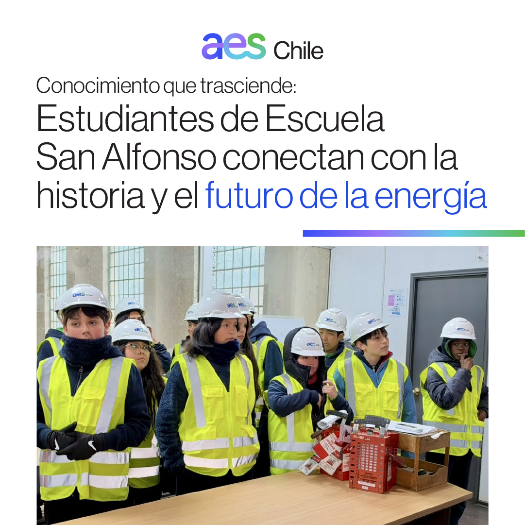 AES_Chile's tweet photo. El futuro de la energía se construye con educación. 💡

Estudiantes de 6° y 8° básico de la Escuela San Alfonso visitaron la Central Queltehues en nuestro Programa Puertas Abiertas en San José de Maipo. Conversamos sobre generación renovable e historia energética. https://t.co/UntM6STaAf